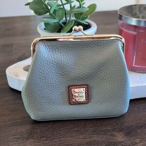 Dooney & Bourke Gray/Taupe Frame Kisslock Wallet